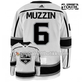 Los Angeles Kings Hockeydrakt JAKE MUZZIN 6 Hvit Adidas Authentic - Barn